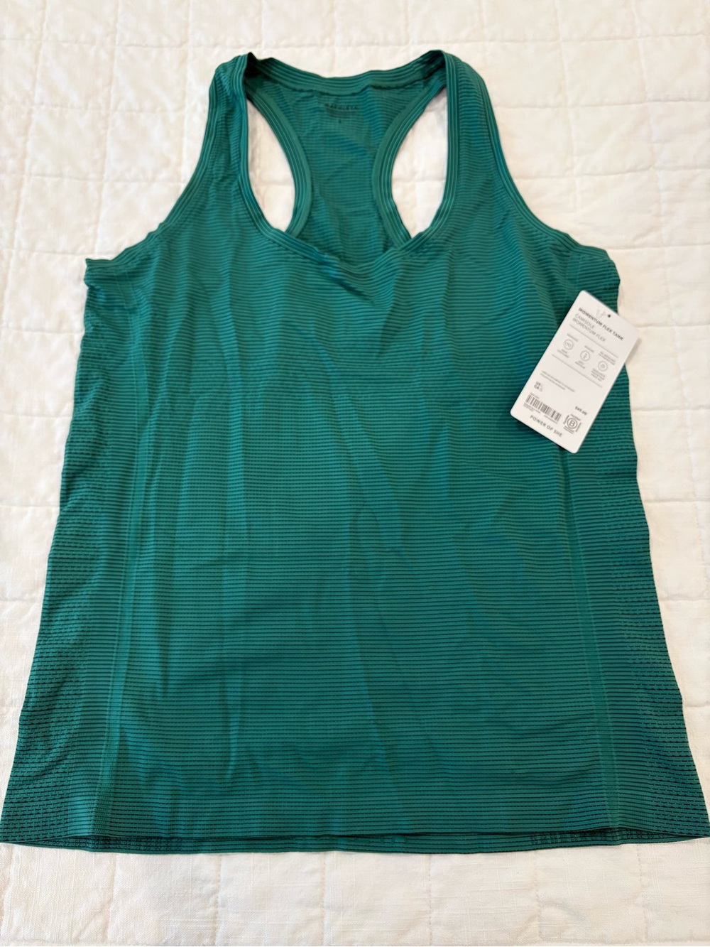 Athleta Green Racerback Momentum Tank Top